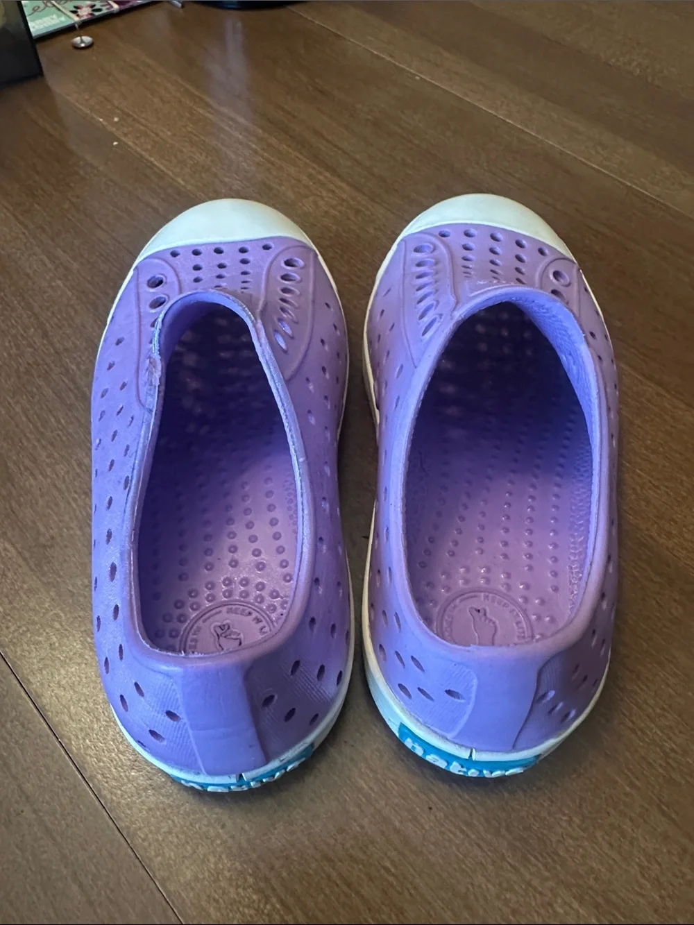 Native Jefferson toddler girls water shoe shimmer Purple c9